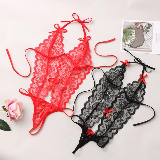 Lingerie sexy à trois points de perspective en un seul morceau de 2020 dentelles