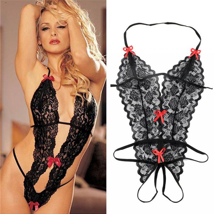 Lingerie sexy à trois points de perspective en un seul morceau de 2020 dentelles