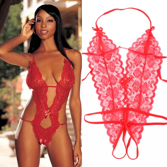 Lingerie sexy à trois points de perspective en un seul morceau de 2020 dentelles