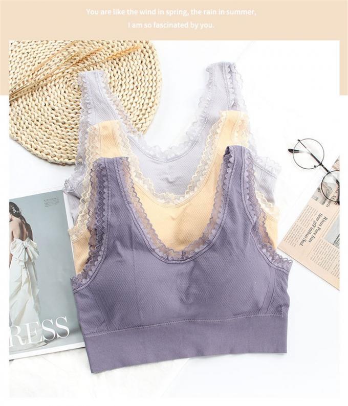 Lingerie de sous-vêtements de coton, respirable et démontable confortable de mousse de protection de sports de soutien-gorge