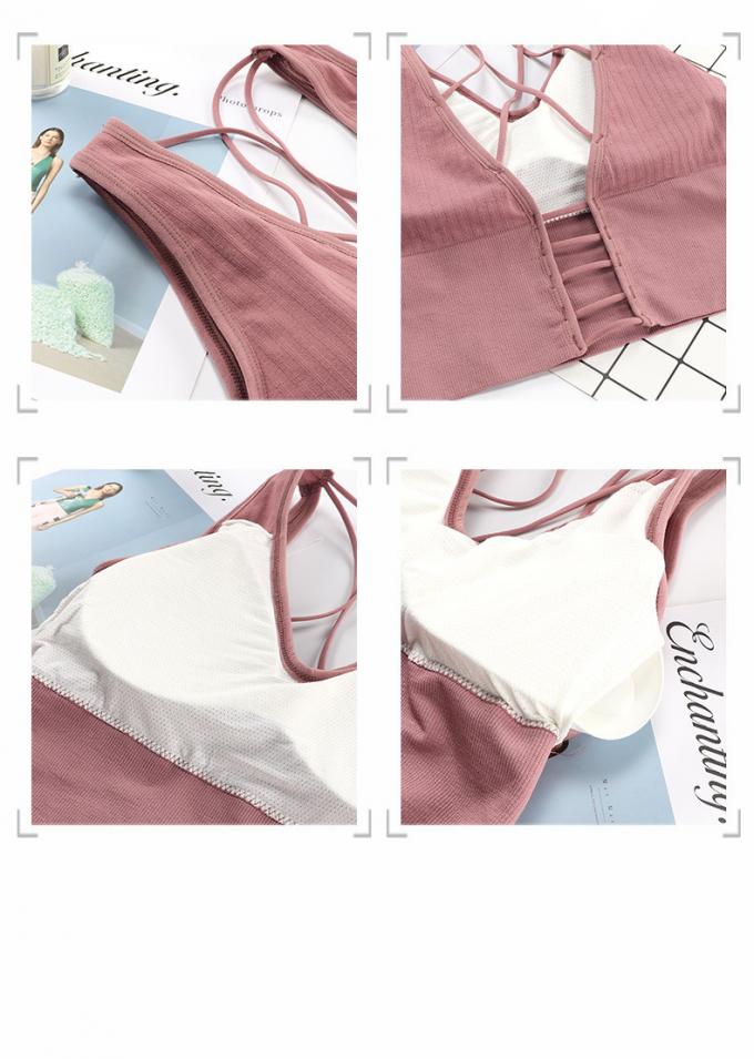 Lingerie de sous-vêtements de coton, respirable et démontable confortable de mousse de protection de sports de soutien-gorge
