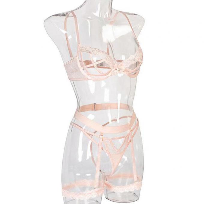Les soutiens-gorge et les culottes sexy ont placé la cavité de sous-vêtements les culottes que sexy ont placé l'habillement de corps pour la lingerie de sexe