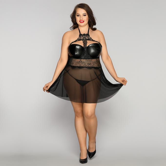 Jupe de grande taille sexy de sommeil du ′ S Leepcoat de femmes de lingerie de nouveaux pyjamas de dentelle
