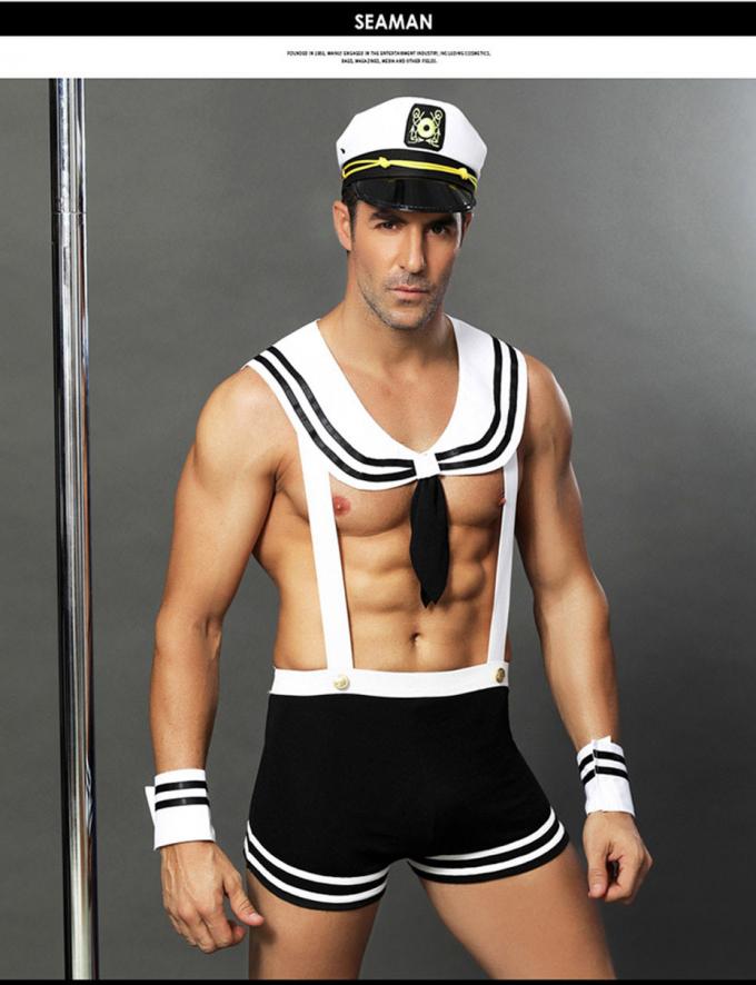 Le marin sexy Uniform Cosplay Lingerie du ′ s d'hommes réglé pour le jeu de rôle de sexe adapte à des vêtements de nuit de nuit