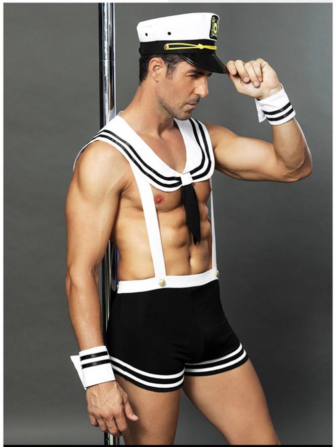 Le marin sexy Uniform Cosplay Lingerie du ′ s d'hommes réglé pour le jeu de rôle de sexe adapte à des vêtements de nuit de nuit