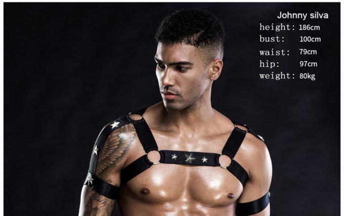 Vêtements de nuit sexy de jeu de rôle de ceinture-harnais de sexe d'ensemble de lingerie de combinaison de gilet du ′ s d'hommes