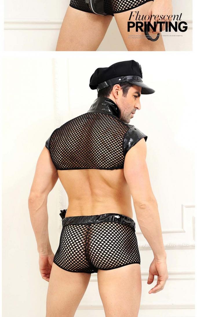 Les sous-vêtements de culottes du ′ s d'hommes de porno la lingerie que sexy de Cosplay a placé la combinaison-pantalon érotique de latex costument le costume de jeu de rôle de sexe