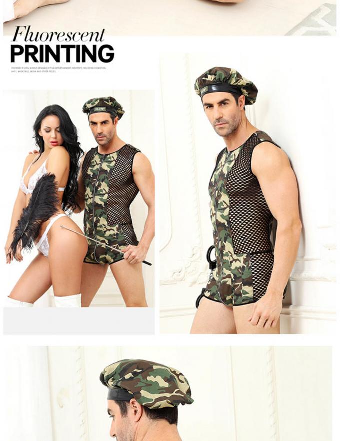 Vêtements de nuit érotiques du ′ s d'hommes de combinaison-pantalon de nounours de Cosplay de combinaison uniforme sexy de lingerie