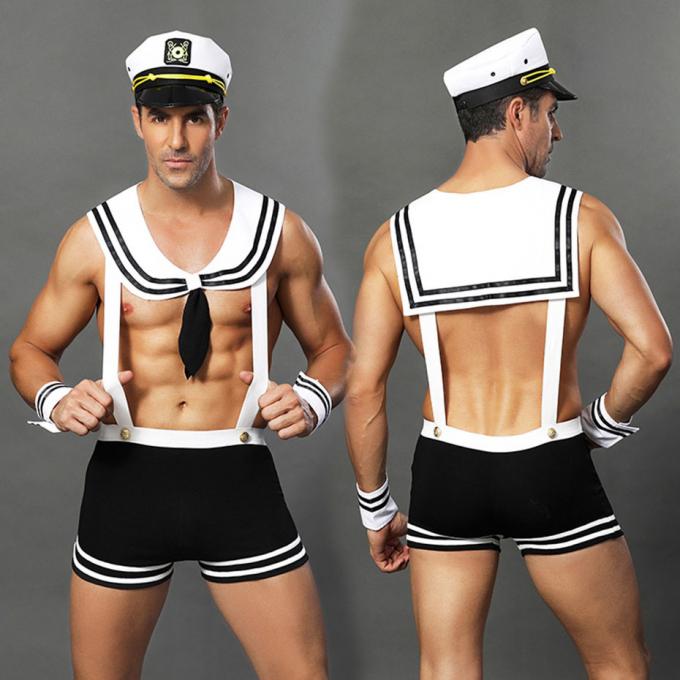 La lingerie uniforme sexy de Cosplay de sous-vêtements d'hommes de porno a placé les costumes érotiques chauds