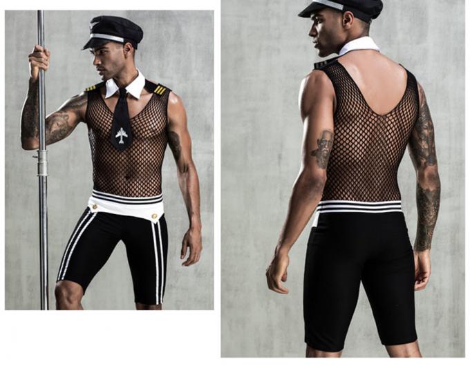 La lingerie uniforme sexy de Cosplay de sous-vêtements d'hommes de porno a placé les costumes érotiques chauds