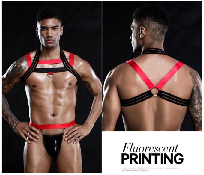 La lingerie sexy de combinaison a placé les vêtements de nuit érotiques chauds de combinaison-pantalon de harnais de pyjamas de gilet du ′ s d'hommes