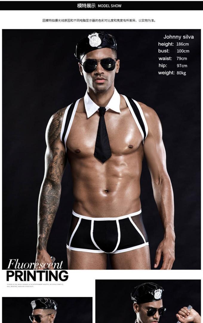 Sous-vêtements uniformes sexy de combinaison de Cosplay d'ensemble de lingerie du ′ s d'hommes