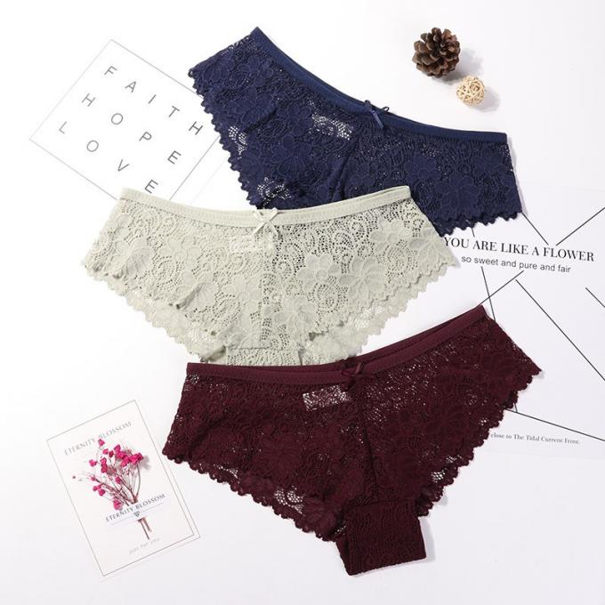 Les dossiers respirables de sous-vêtements de chanvre de XL de culotte d'une seule pièce en nylon de soutien-gorge lacent creux 4