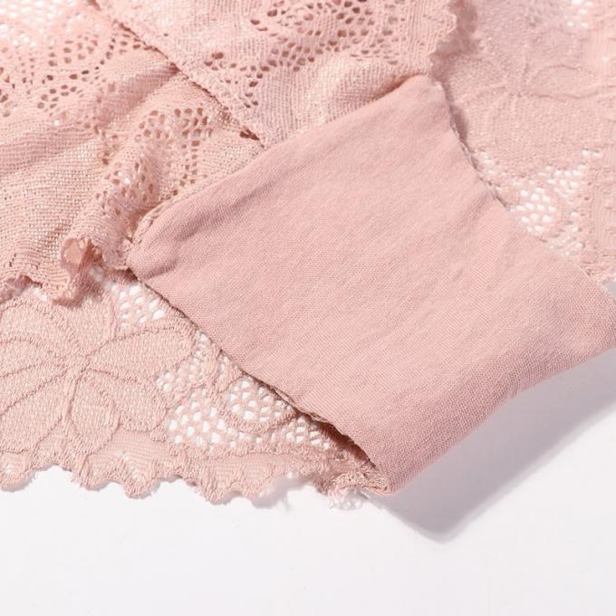 Les dossiers respirables de sous-vêtements de chanvre de XL de culotte d'une seule pièce en nylon de soutien-gorge lacent creux 5