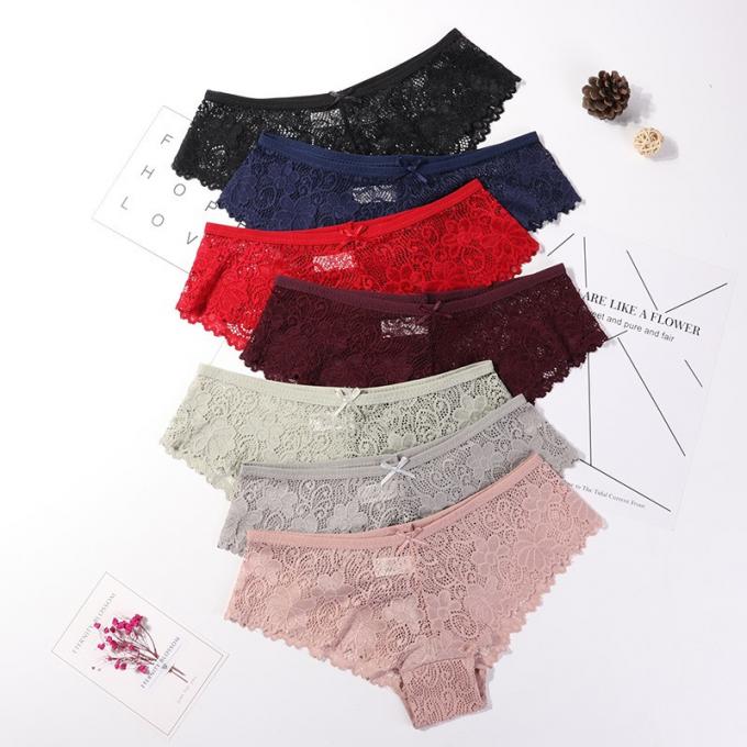 Les dossiers respirables de sous-vêtements de chanvre de XL de culotte d'une seule pièce en nylon de soutien-gorge lacent creux 6