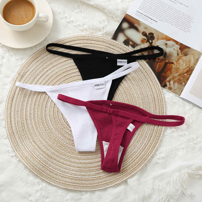 Les dessous sexy respirables 50kg 60kg T sexy de coton halètent Madame Thongs de femmes
