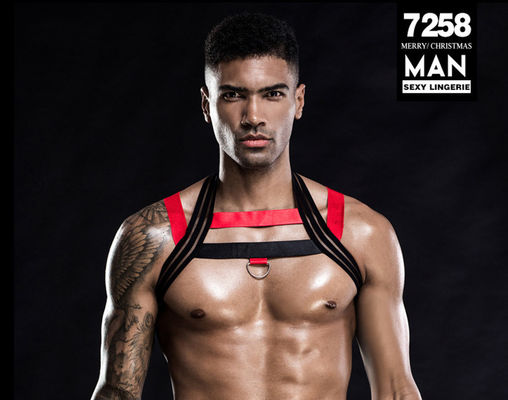 Jeu sexy de rôle de combinaison-pantalon de buste de la combinaison 105cm des lingeries des hommes sans manche en nylon