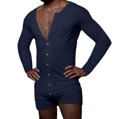 Le pyjama de l'été des hommes sexy a placé la salopette sexy d'Onesie d'hommes sans manche solides