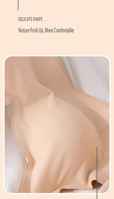 La plaine confortable de femmes de soutien-gorge sans couture en nylon de sport a teint la fermeture arrière de latex