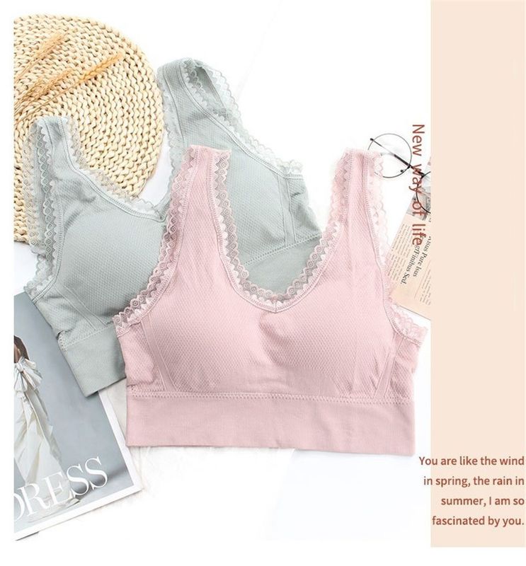 culottes sans couture de dentelle de coton de grands soutiens-gorge en nylon de dames de 85D 75B 80A florales