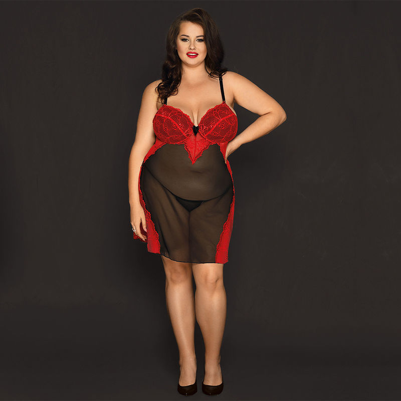 Pyjamas transparents 70kg de robe-chemisier de Babydoll de vêtements de nuit de dentelle de sommeil