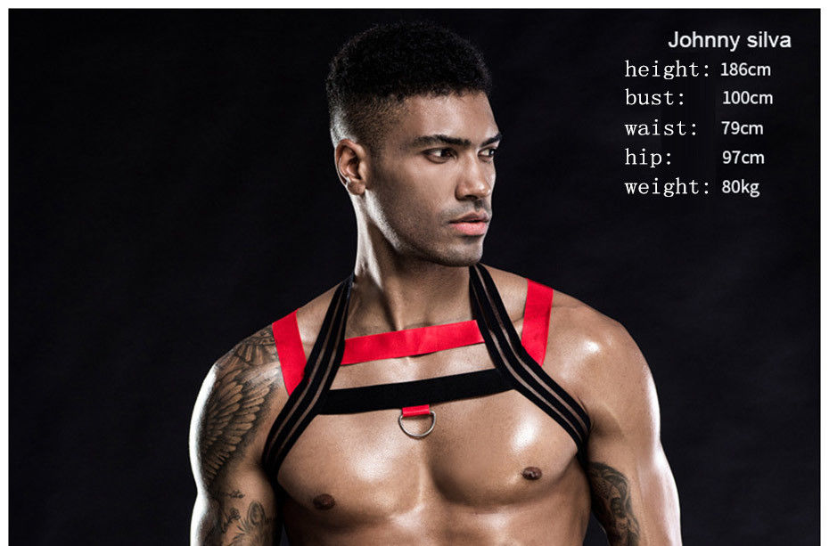 Jeu sexy de rôle de combinaison-pantalon de buste de la combinaison 105cm des lingeries des hommes sans manche en nylon