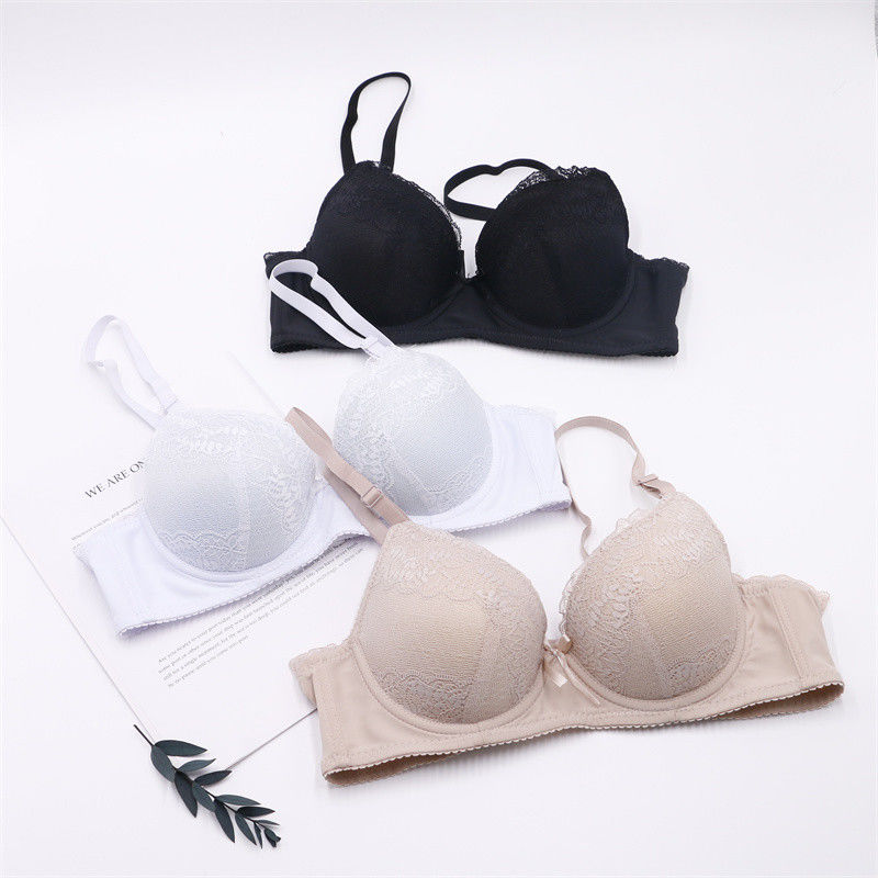 la dentelle de 75B 75C soulèvent les femmes antibactériennes du soutien-gorge 50kg 60kg de Bralette tricotées