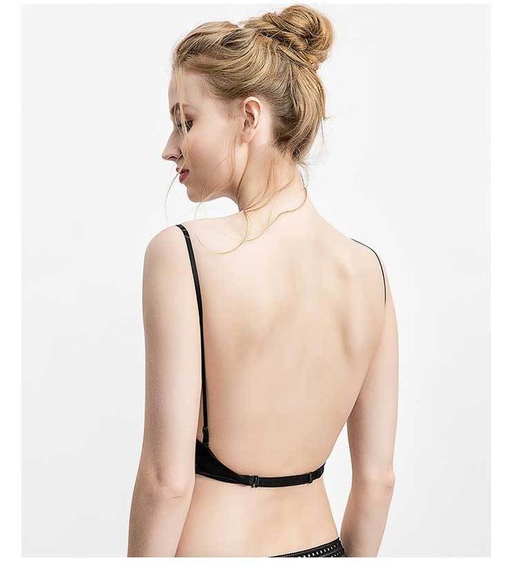 Beauté arrière en U de sous-vêtements de soutien-gorge de soutiens-gorge sexy sans bretelles de femmes du licou XXXL de dames