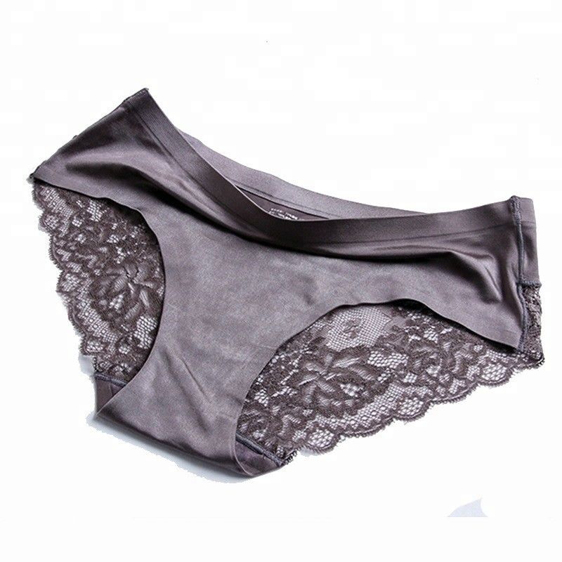 Soie tricotée sans couture sexy de glace de culottes de sous-vêtements de dames de dentelle de chanvre