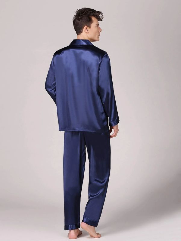 Salon de pyjamas des pyjamas des hommes chauds en soie d'hiver des vêtements de nuit des hommes de Setnotch