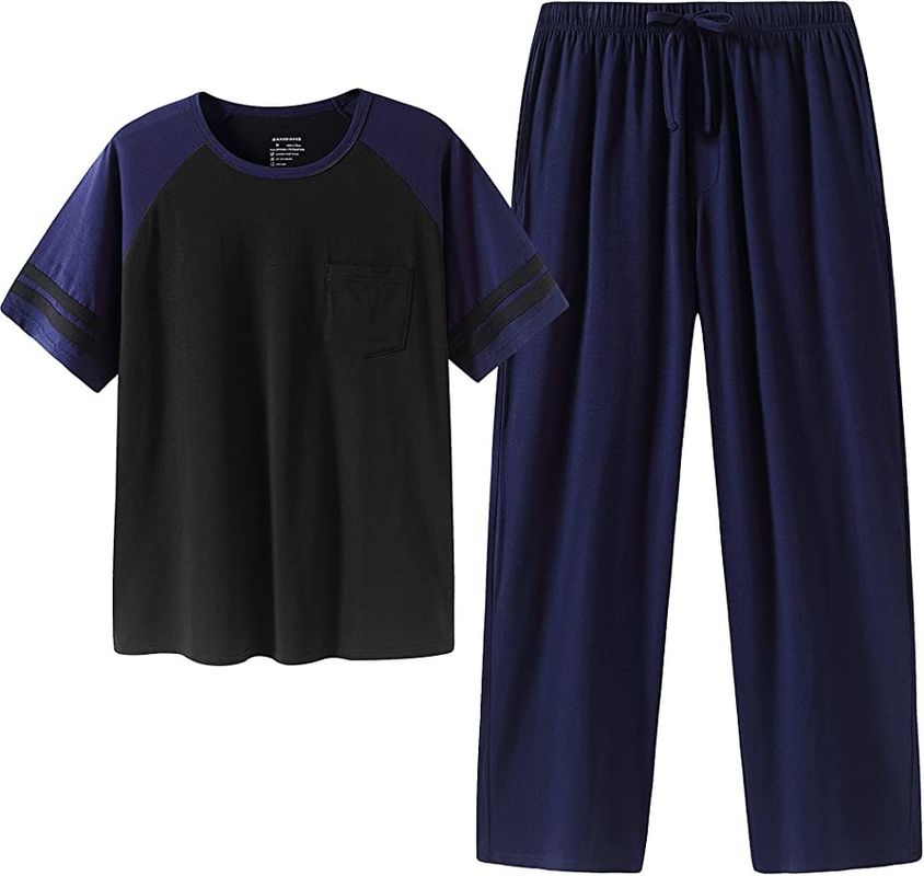 Ensemble tricoté en deux parties de costume de nuit de pyjamas chauds de vêtements de nuit de 2XL L hommes