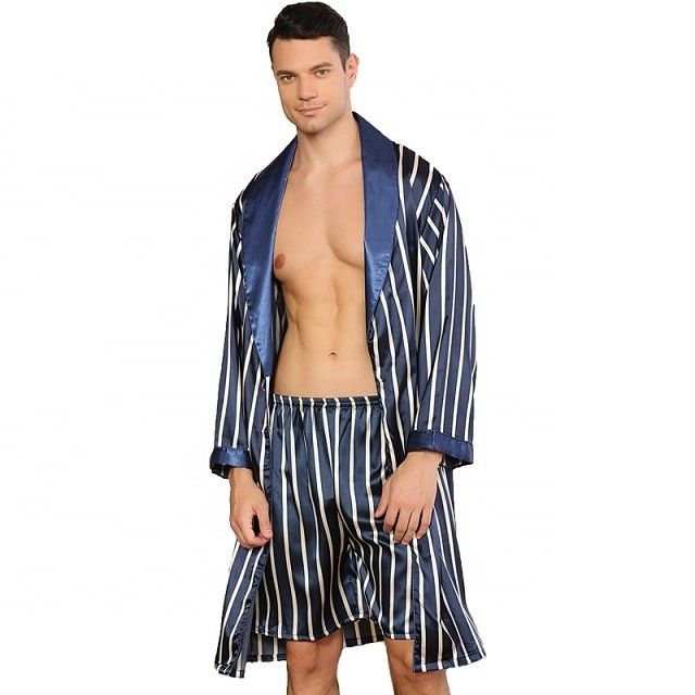 Peignoir chaud de simulation des hommes du coton de pyjamas sans manche d'été