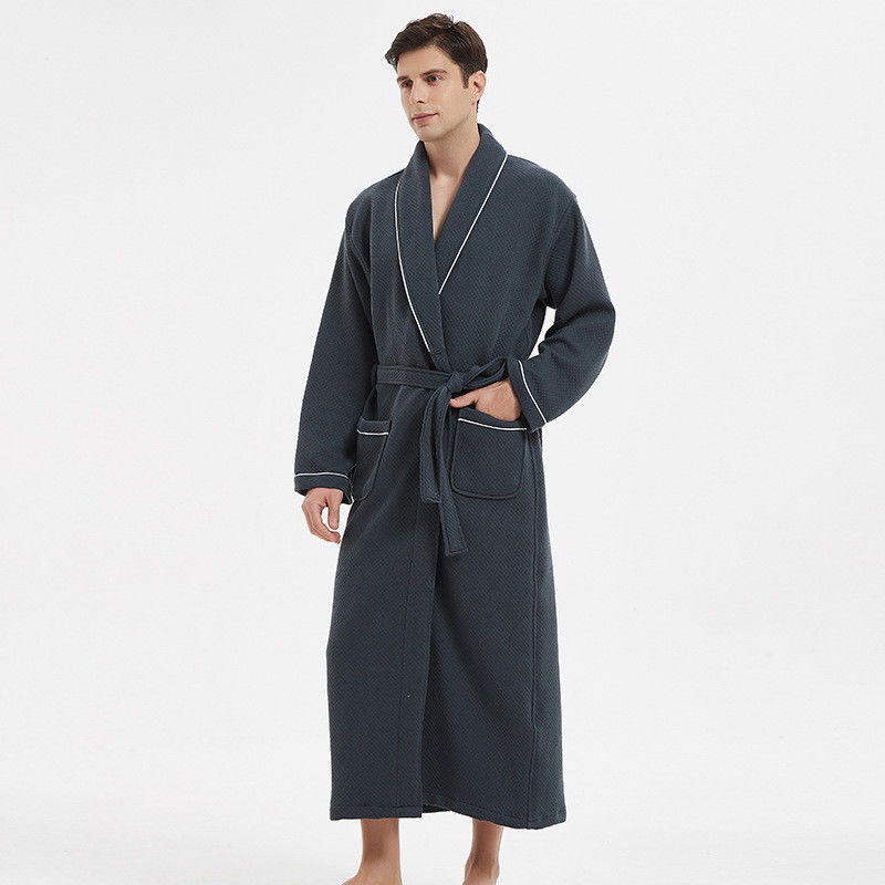 Plus les pyjamas chauds solides de tissu de coton des vêtements de nuit des hommes de Loungewear pour les hommes