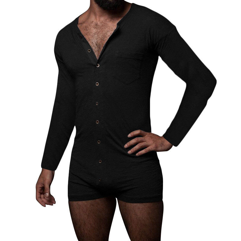 Le pyjama de l'été des hommes sexy a placé la salopette sexy d'Onesie d'hommes sans manche solides