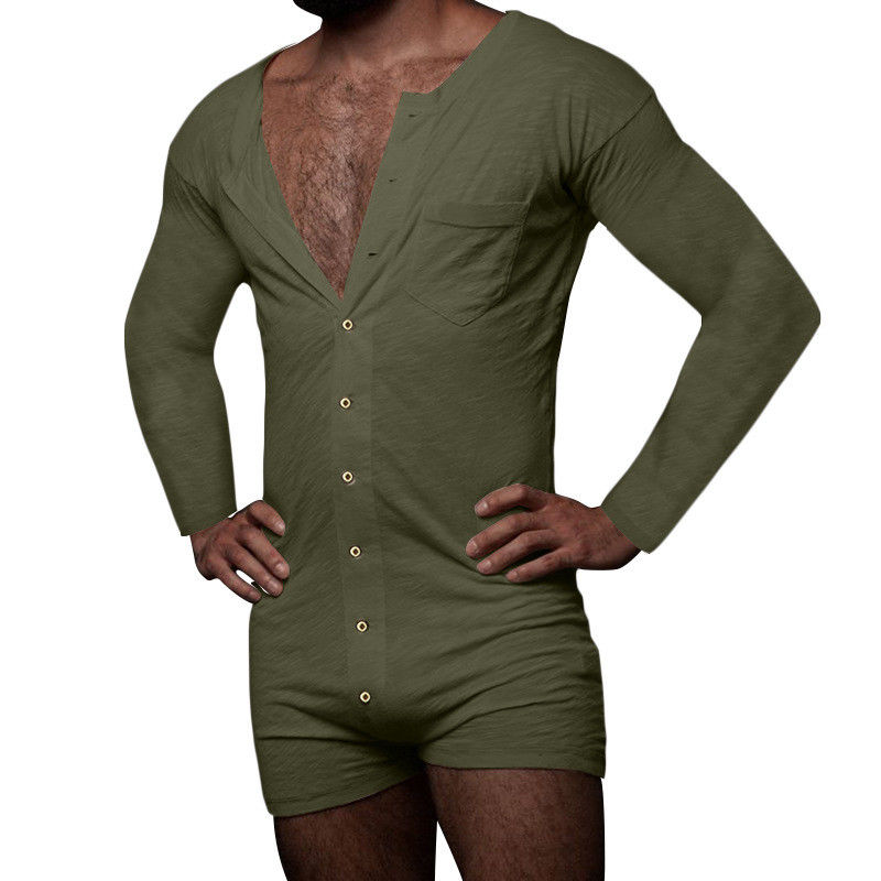 Le pyjama de l'été des hommes sexy a placé la salopette sexy d'Onesie d'hommes sans manche solides