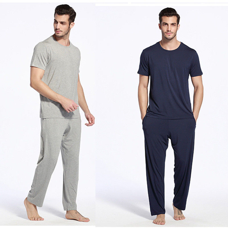 Viscose en bambou du survêtement de pyjama des vêtements de nuit des hommes en nylon élastiques des hommes chauds de pantalon
