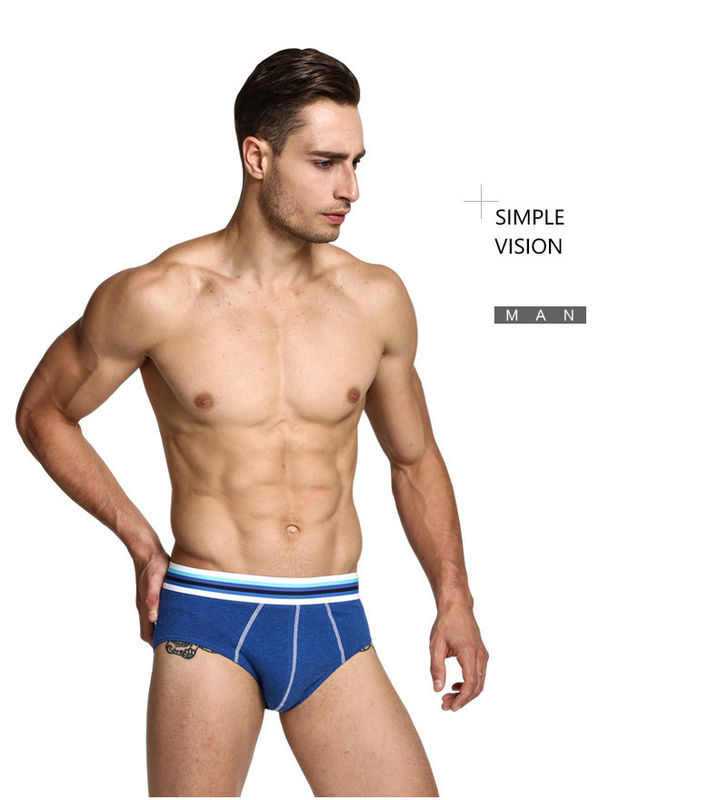 Le boxeur sexy des hommes peignés court-circuite les sous-vêtements purs du coton d'hommes verts de bikini