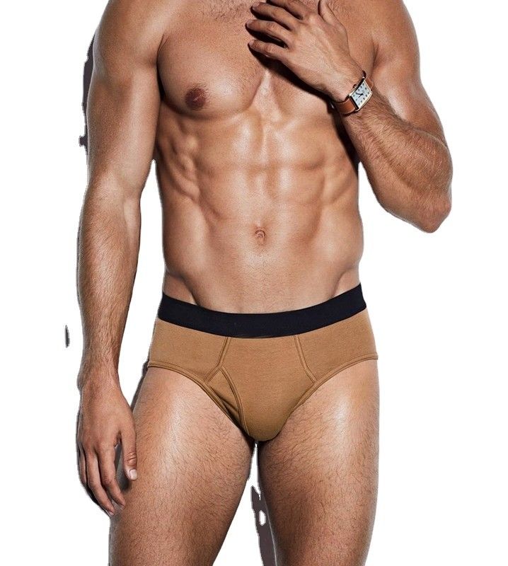Coton 95 respirable de sous-vêtements d'hommes de coton de Mi-hausse 5 dossiers de boxeur de Spandex