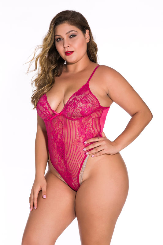 Tentation sans manche plus le polyester blanc 95 de la dentelle L-5XL de lingerie de Babydoll