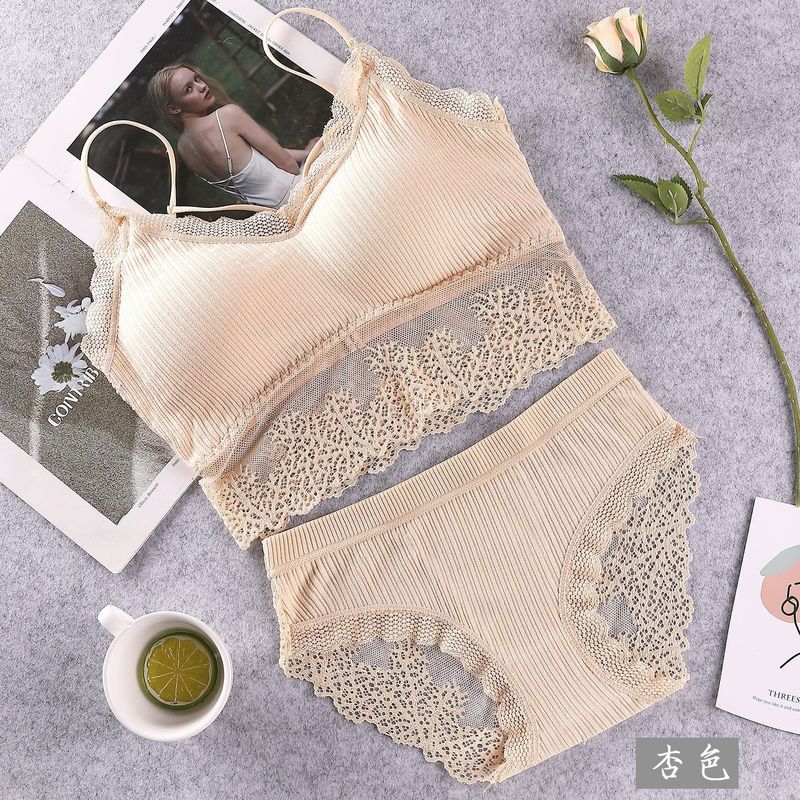 Le soutien-gorge sexy enveloppé arrière sans couture de culotte du coton 100kg a placé des soins d'une seule pièce de 95C 95D