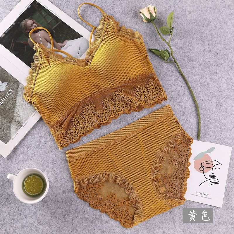 Le soutien-gorge sexy enveloppé arrière sans couture de culotte du coton 100kg a placé des soins d'une seule pièce de 95C 95D