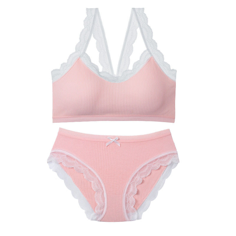 Soutien-gorge libre de culotte de licou de soutien-gorge de fil sans couture sexy de l'ensemble XXL 75B 75C 75D