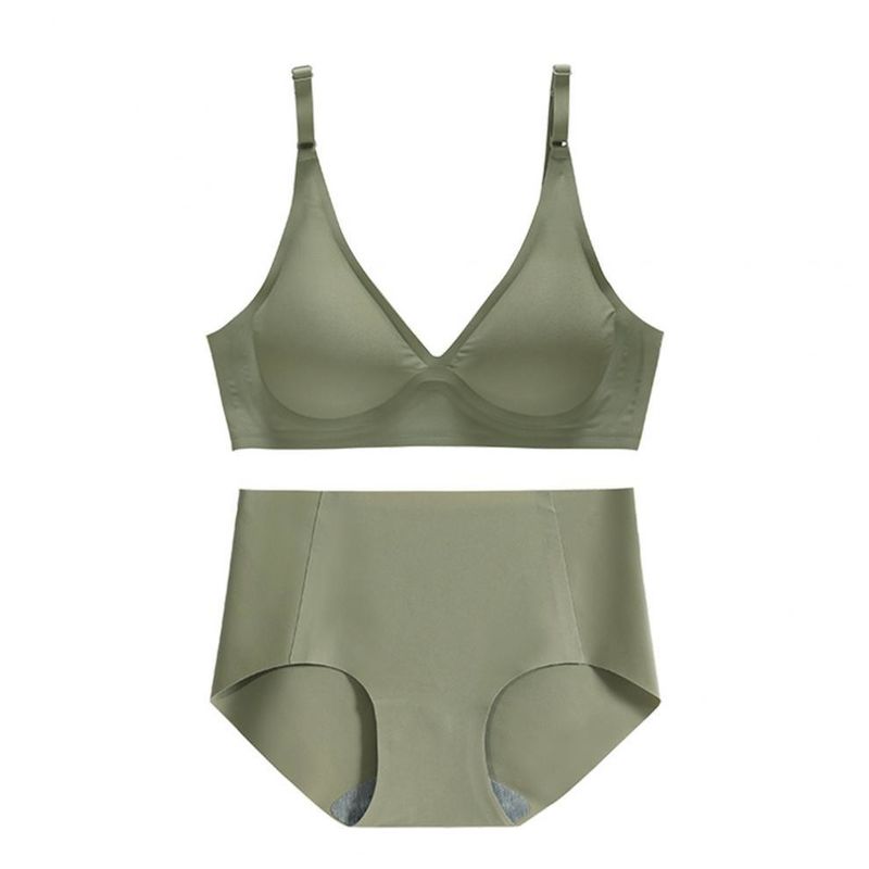 Le décolleté en V sans couture tissé Bralette de Racerback a nervuré 3/4 tasse soulèvent le soutien-gorge